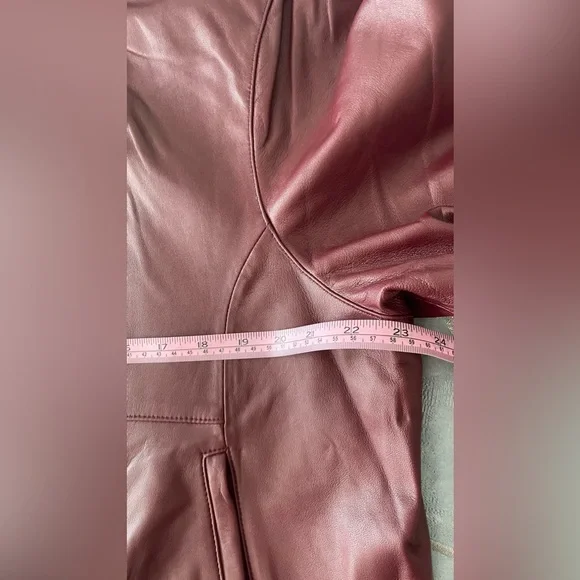 New Genuine Leather Tommy Bahama Burgundy Woman Jacket Full Zip - Picture 14 of 16